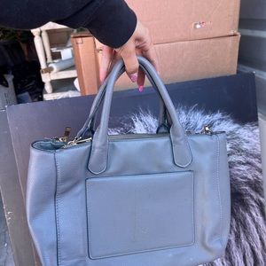 Grey target purse oversized